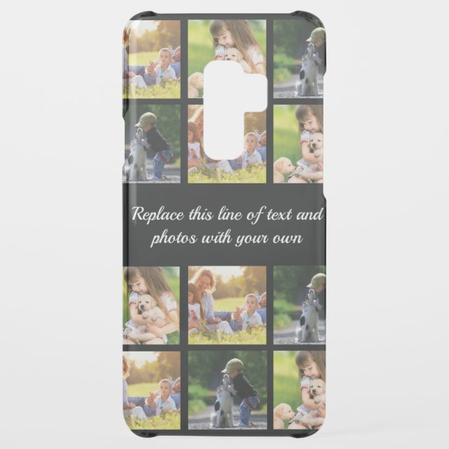 Personalize photo collage and text uncommon samsun samsung galaxy case (Back)