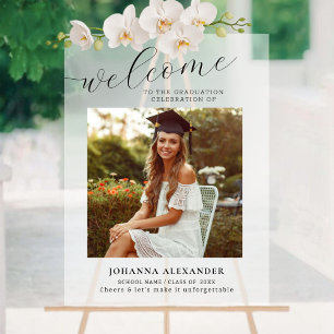 Personalize Photo Graduation Graduate Welcome Acrylic Sign