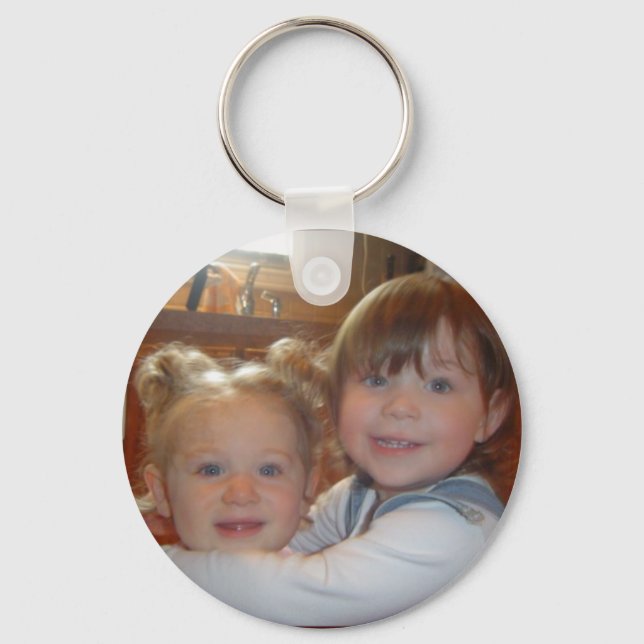 Personalize Photo Key Chain - Hugging Cousins (Front)