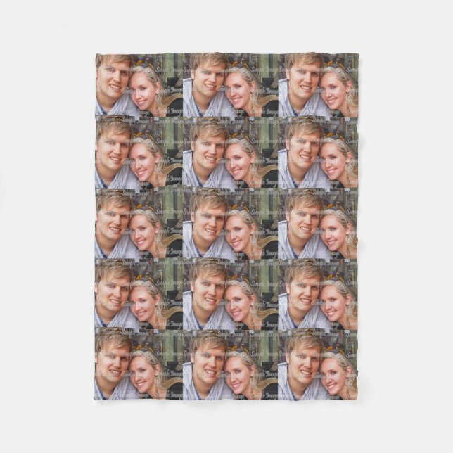 Personalize photo make your own fleece blanket (Front)