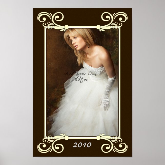 Personalize Photo Mat Border - Wedding Frame Poster (Front)