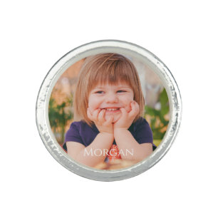Personalize Photo & Name in White Ring