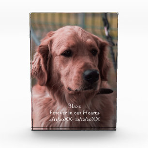 Personalize Photo Pet Memorial Keepsake Block