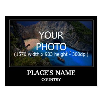 Personalize Photo, Place's Name & Place's Country Postcard