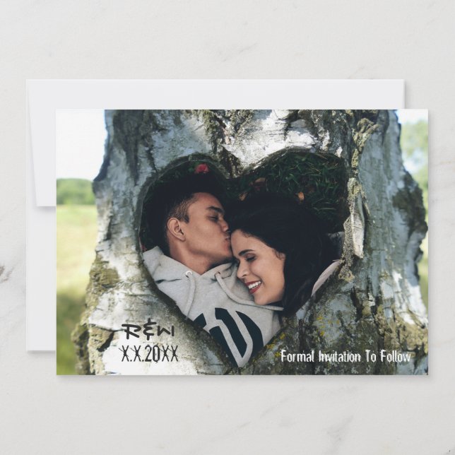 Personalize Photo Save the Date Invitation (Back)