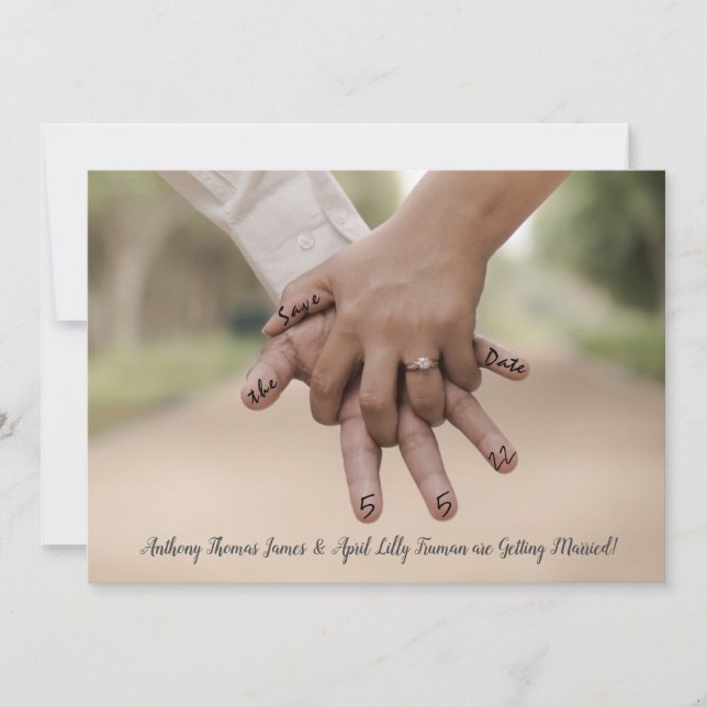 Personalize Photo Save the Date Invitation (Front)