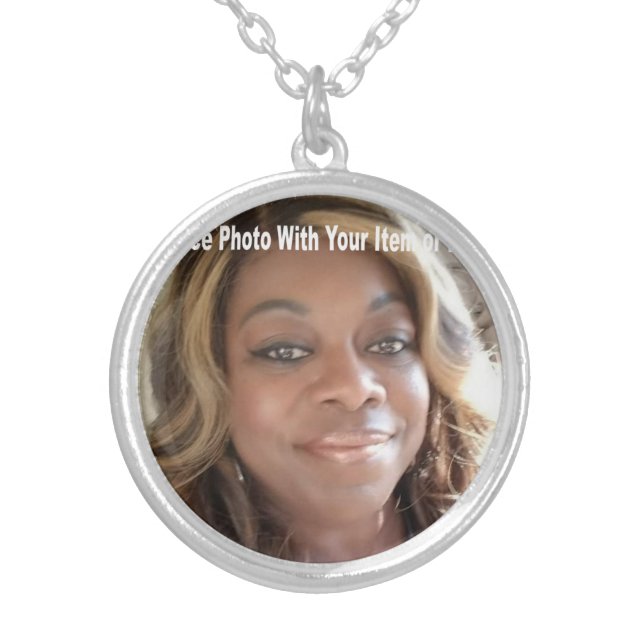 Personalize Photo Silver Plated Necklace (Front)