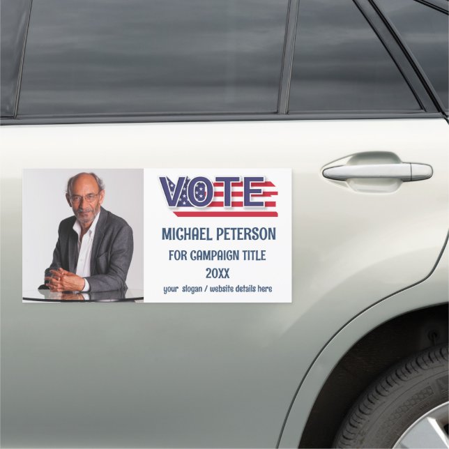 Personalize Photo USA Election Campaign Car Magnet (In Situ)