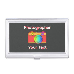 Personalize Photographer Camera Design Business Card Case