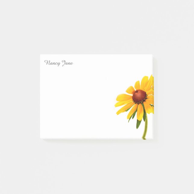 Personalize: Photography Minimal Black-Eyed Susan Post-it Notes (Front)