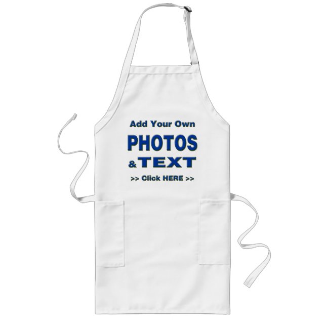 personalize photos text add images customize make long apron (Front)