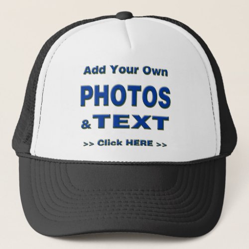 personalize photos text add images customize make trucker hat