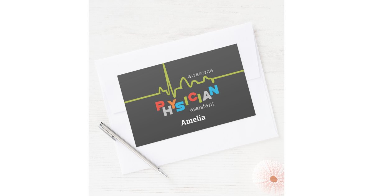Personalize, Physician Assistant Week Awesome Rectangular Sticker | Zazzle