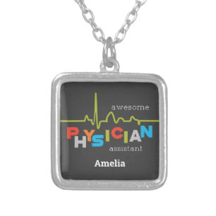Personalize, Physician Assistant Week Awesome Silver Plated Necklace