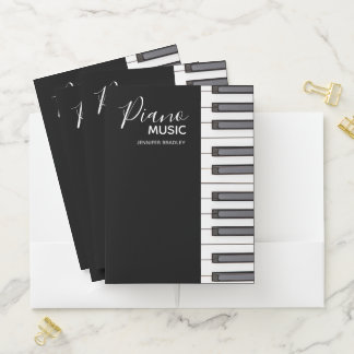 Personalize Piano Music Pocket Folder