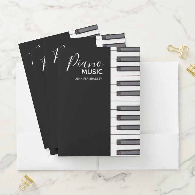 Personalize Piano Music Pocket Folder (In Situ)