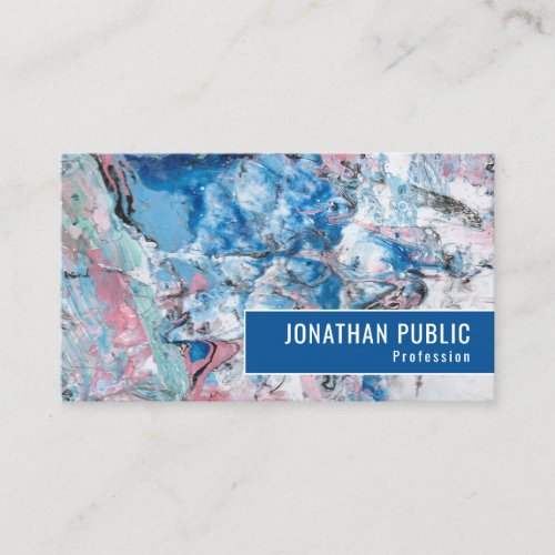 Personalize Pink Blue Purple Modern Abstract Business Card
