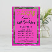 Personalize - Pink Camo Invitation (Standing Front)