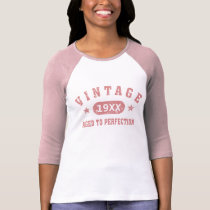 Personalize Pink Vintage Aged to Perfection Shirt Personalize Pink Vintage Aged to Perfection Shirt