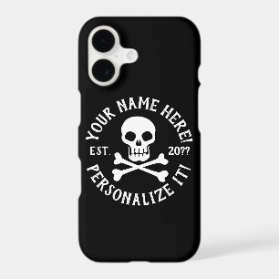 PERSONALIZE Pirate Skull and Crossbones iPhone 17 Case