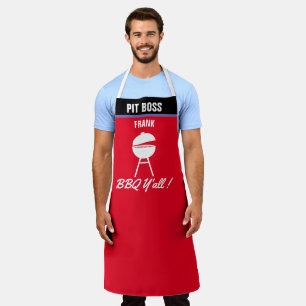 Personalize Pit Boss Funny BBQ Y'all Grill Chef  Apron