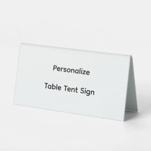 Personalize Plastic Table Tent