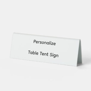 Personalize Plastic Table Tent