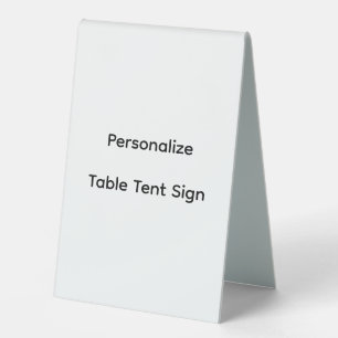 Personalize Plastic Table Tent