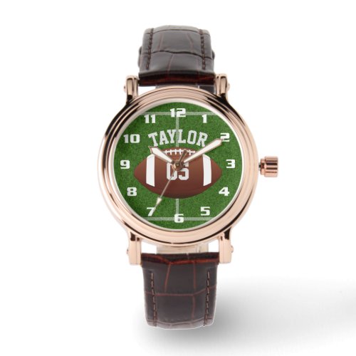 Personalize player Name and Number Cool Football Watch