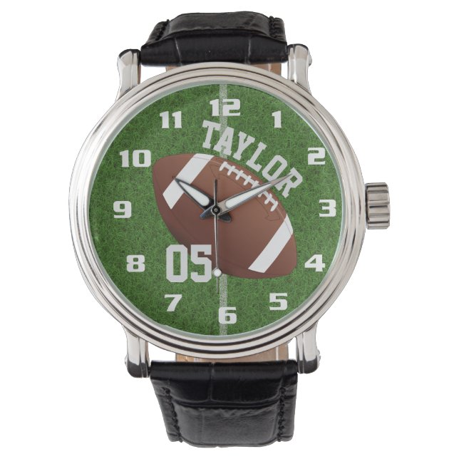 Personalize player Name and Number Football Watch (Front)