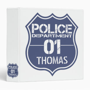 Personalize Police Department Shield 01 - Any Name Binder