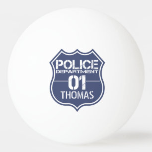 Personalize Police Department Shield 01 - Any Name Ping-Pong Ball