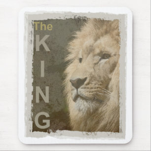 Personalize Pop Art Picture Lion Head Template Mouse Pad