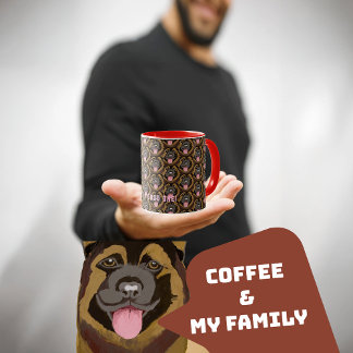 Personalize Positive Pattern German Shepherd Mug