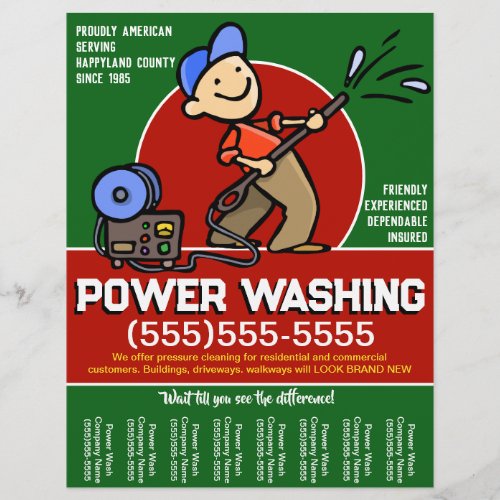 Personalize Power Washing Pressure Cleaning Promo Flyer