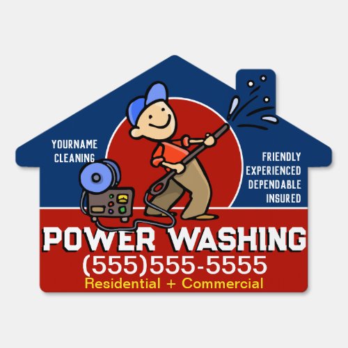 Personalize Power Washing Pressure Cleaning Promo Sign