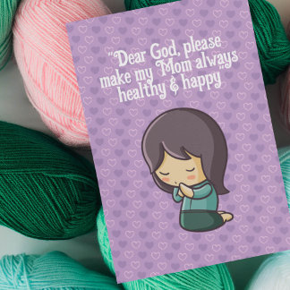 Personalize Praying Woman for Mother's Day Invitation