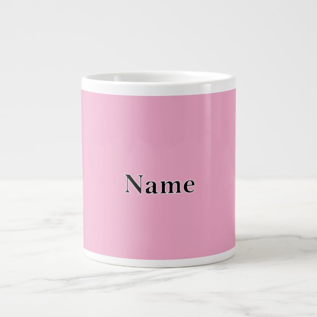 Personalize Precious Pink  Personalize With Name  Giant Coffee Mug (Front)