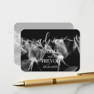 Personalize: Pretty X-Ray Flowers Wedding Advice Card