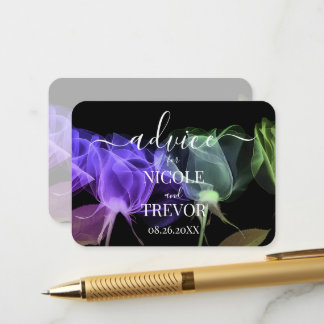 Personalize: Pretty X-Ray Flowers Wedding Advice Card
