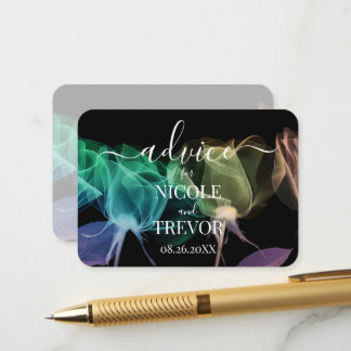 Personalize: Pretty X-Ray Flowers Wedding Advice Card