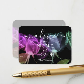 Personalize: Pretty X-Ray Flowers Wedding Advice Card
