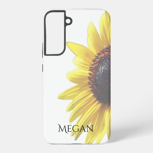 Personalize Pretty Yellow Sunflower Samsung Galaxy Case (Back)