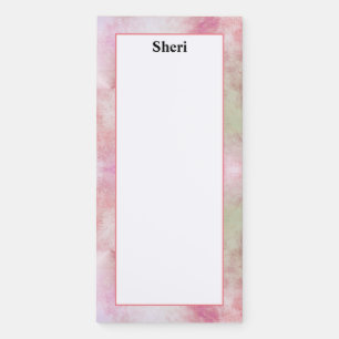 Personalize Psychedelic Pink Abstract Pattern Magnetic Notepad