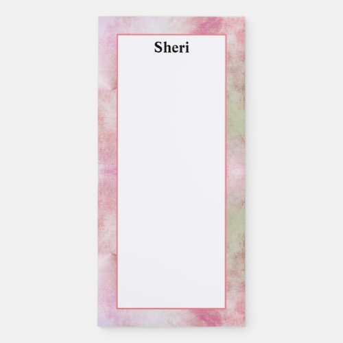 Personalize Psychedelic Pink Abstract Pattern Magnetic Notepad