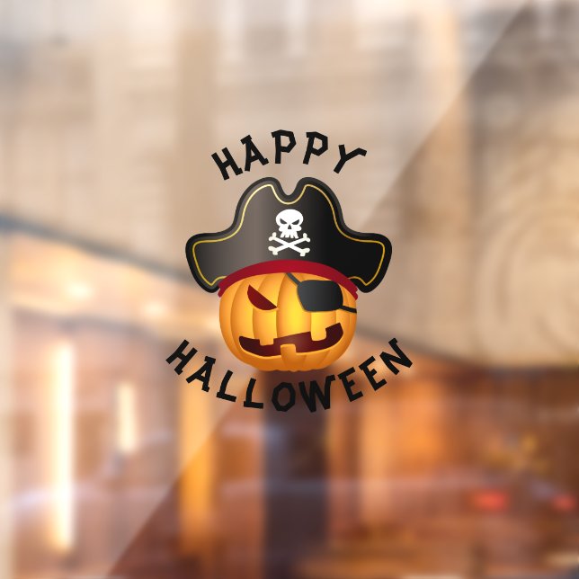 Personalize Pumpkin Pirate Window Cling (Sheet 2)
