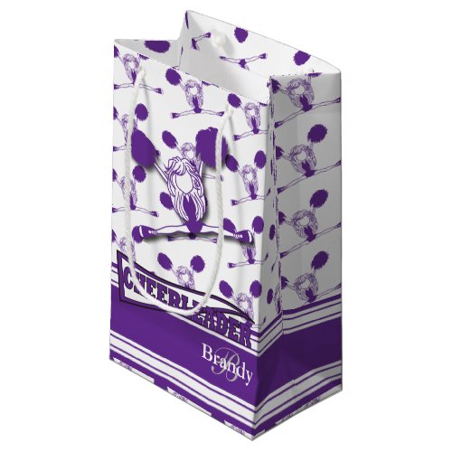 Personalize Purple Cheerleader Small Gift Bag