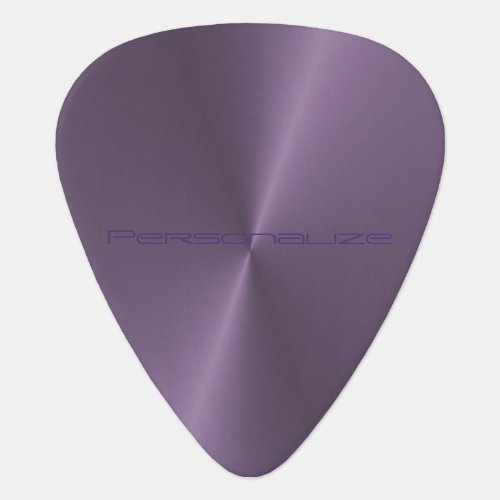 Personalize Purple Metallic Print Guitar Pick