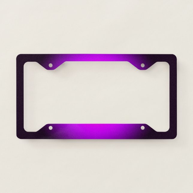 Personalize - purple, orange, black Halloween License Plate Frame (Front)