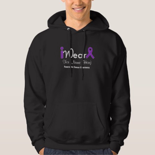 Personalize Purple Ribbon Pancreatic Cancer Hoodie